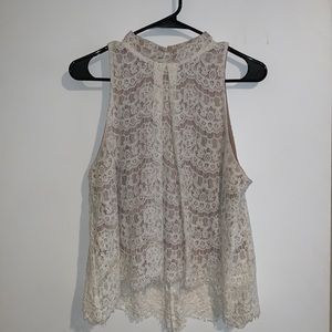 Sleeveless Lace Blouse